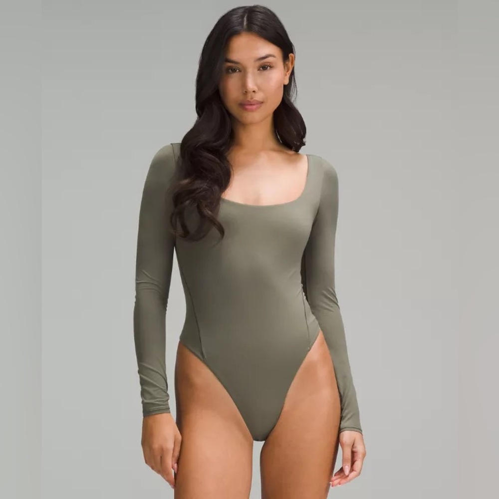 NWT Lululemon Wundermost Ultra-Soft Nulu Square-Neck Long-Sleeve Bodysuit